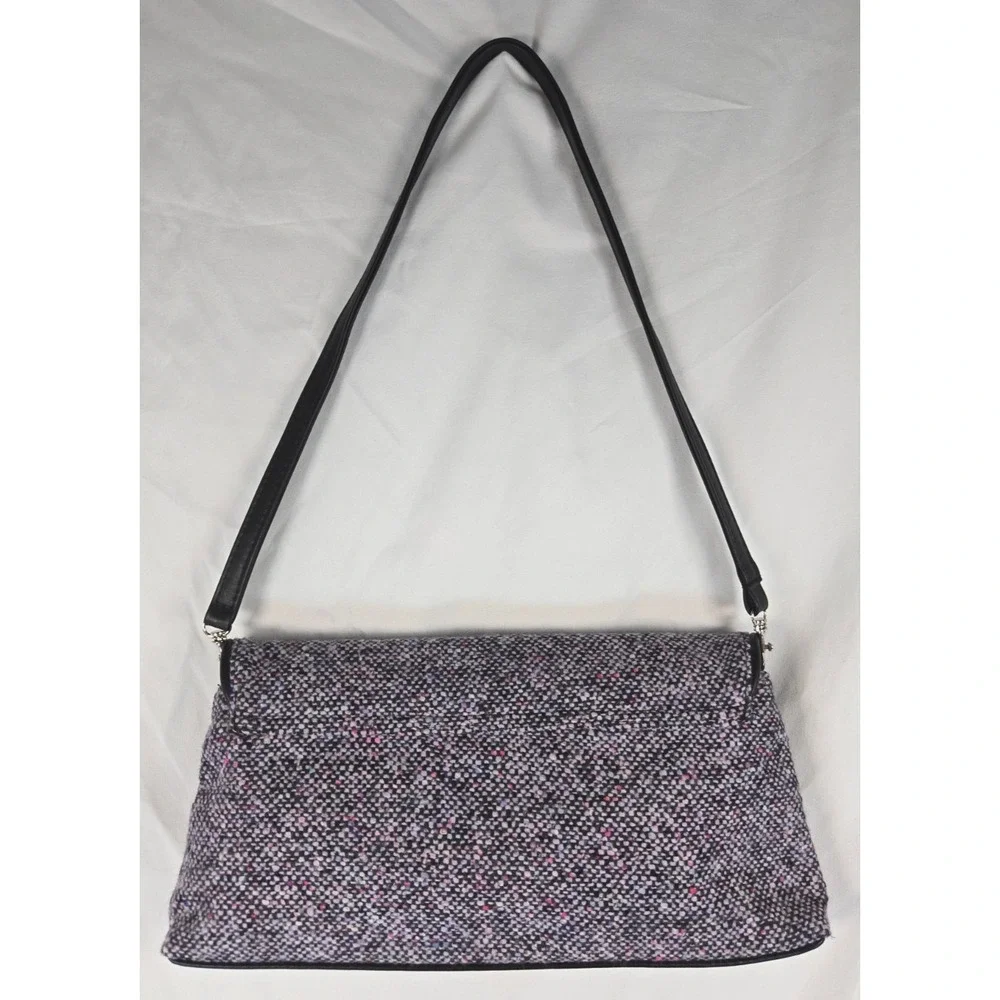 Mucros Weavers Irish Wool Tweed Shoulder Bag Purse Y2K Style Purple Pink